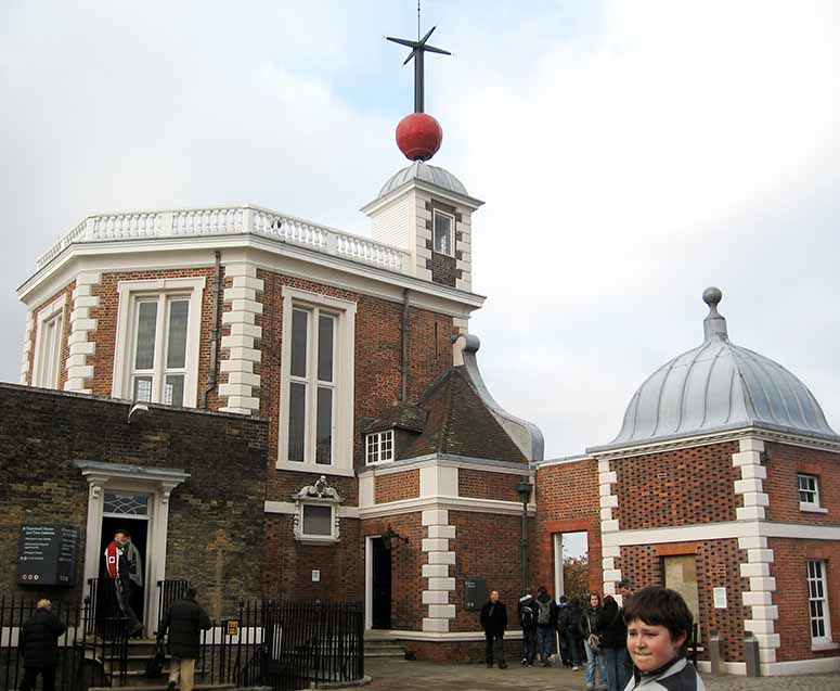 Tidkulan p observatoriet i Greenwich.