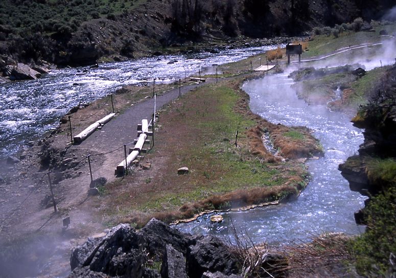 Boiling River i Yellowstone nationalpark.