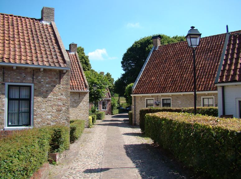 Hus i fortet/fstningen Bourtange i Nederlnderna.