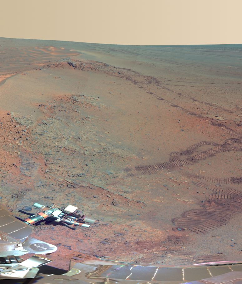 Detaljerad panoramabild frn Mars, tagen av NASA