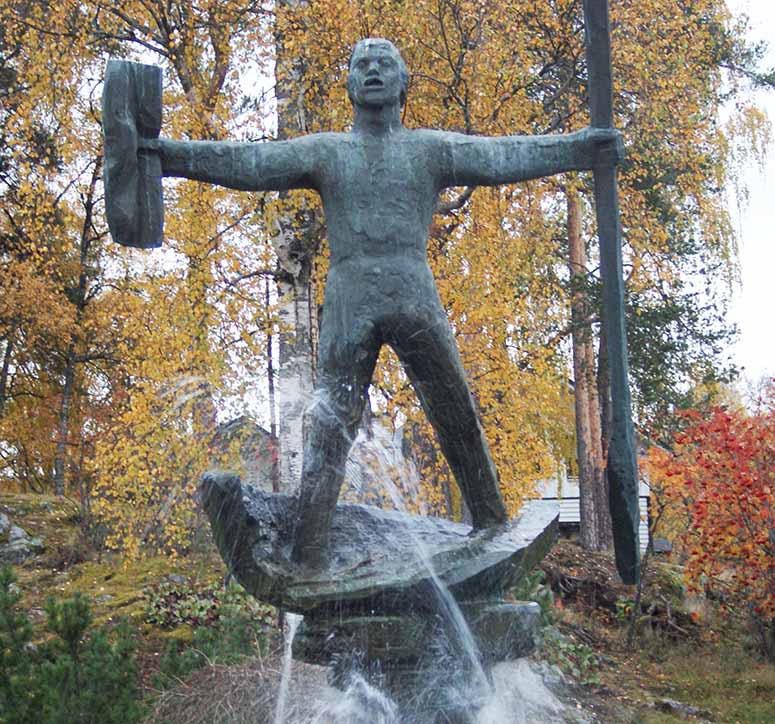 Staty av Magnus Huss, Vild-Hussen.