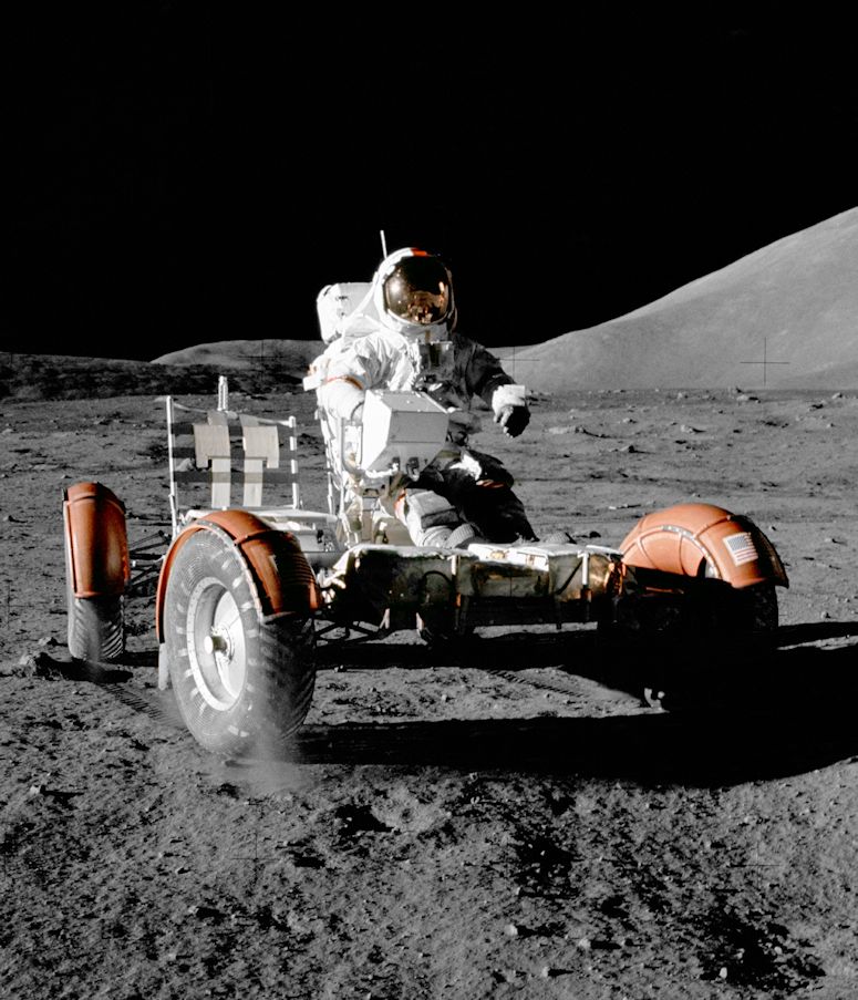 Mnbilen (lunar rover) p mnen under Apollo 17.