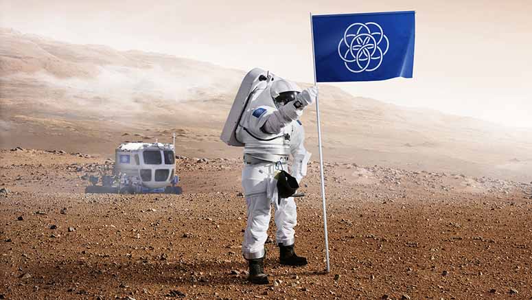 Jordens flagga p Mars