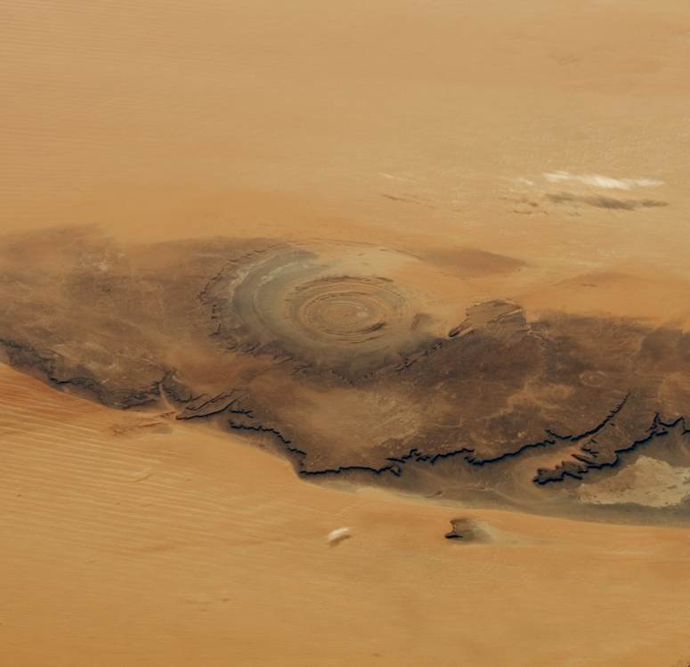 Richatformationen (Saharas ga) i Mauretanien.