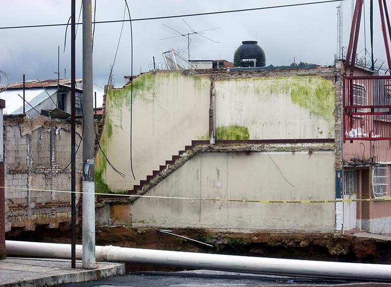 Slukhlet i Guatemala City 2010 sedd frn markytan