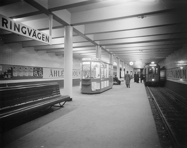 Tunnelbanestationen Ringvgen (nuvarande Skanstull) r 1933.