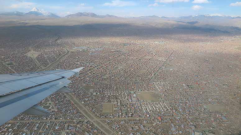 El Alto i Bolivia frn luften
