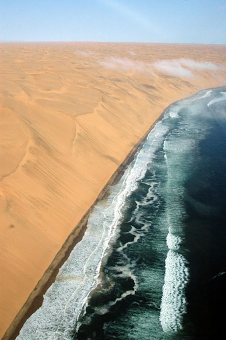 Vrldens lngsta sandstrand - Namibknens kust mot Atlanten