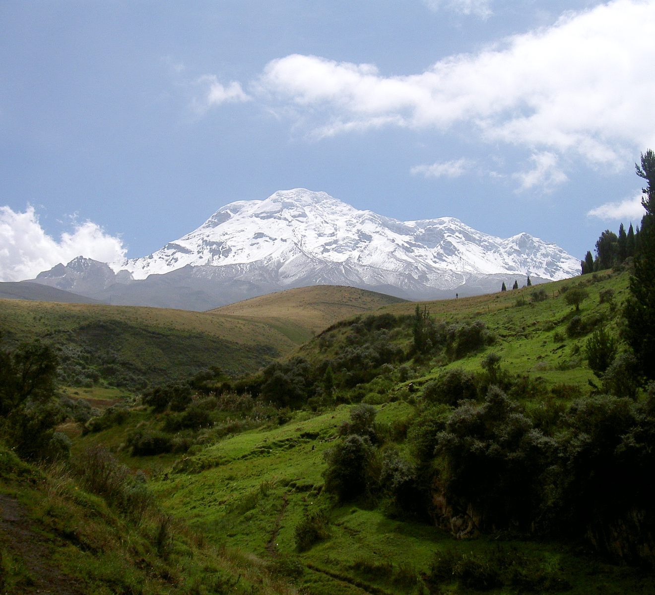 Vrldens hgsta berg, sett genom avstnd frn jordens centrum, Chimborazo i Ecuador.