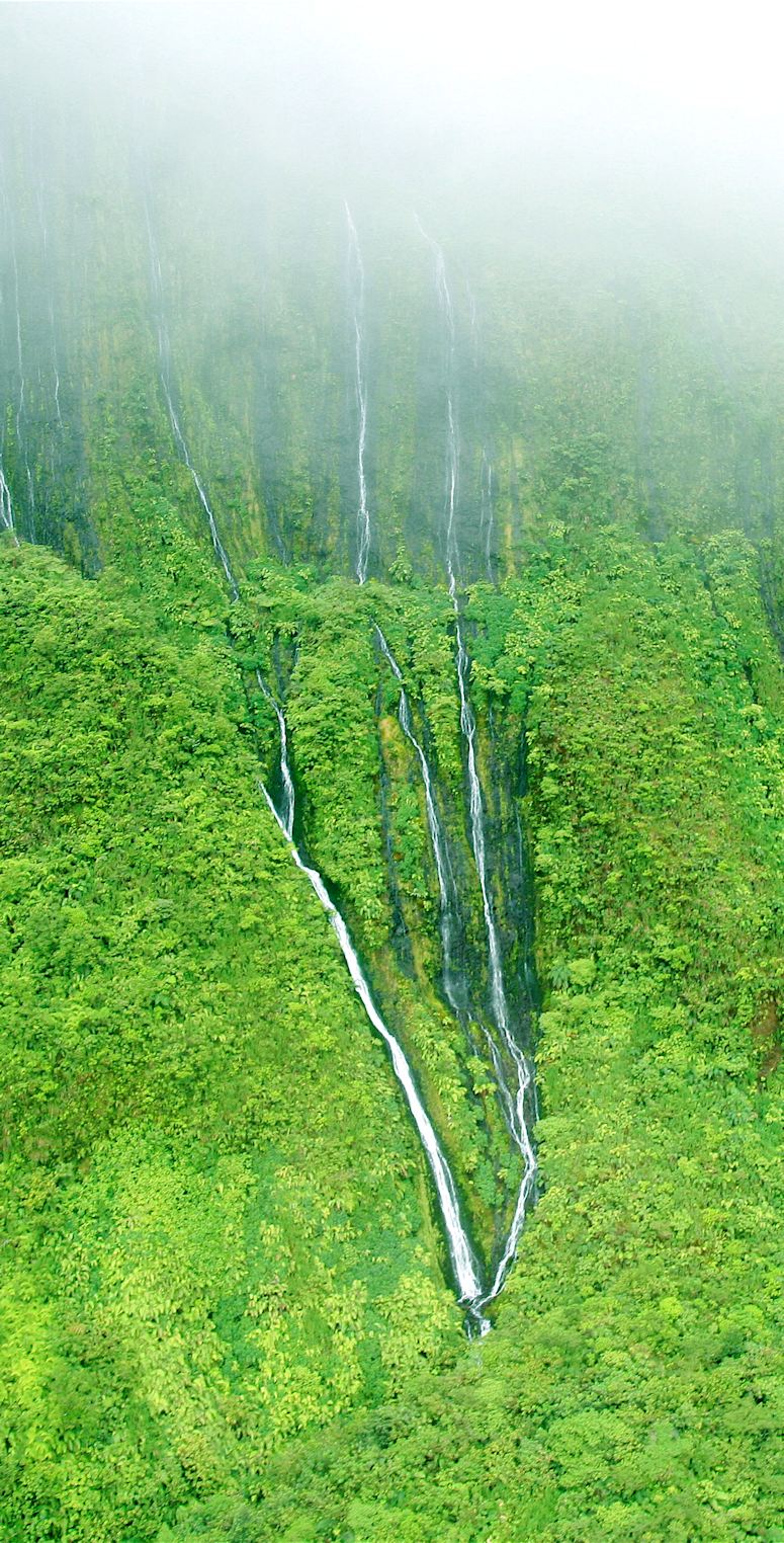 Wall of Tears (trarnas vgg), p vulkanen Wai'ale'ale p Hawaii.